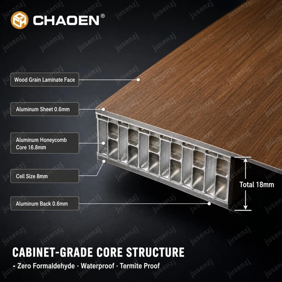 18mm Aluminum Honeycomb Core Panel Kitchen Cabinets Supplier factory